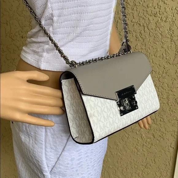 Michael Kors Rose Bright White SM Crossbody - Picture 6 of 16